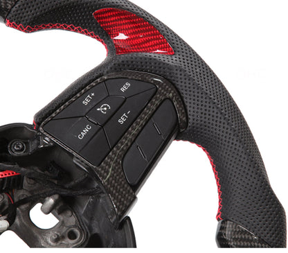 DynaCarbon Custom Carbon Fiber Steering Wheel w/ Top Stripe 2015 - 2023 Challenger - Speedlogix