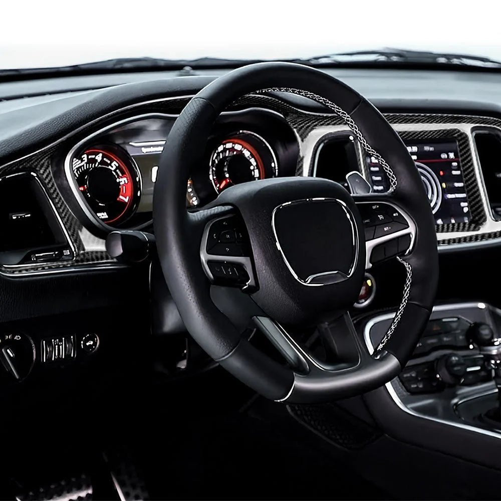 DynaCarbon Hard Carbon Fiber Full Coverage Dashboard Kit 2015 - 2023 Challenger - Speedlogix