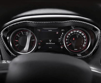 DynaCarbon Hard Carbon Fiber Speedometer Insert 2015 - 2023 Challenger - Speedlogix