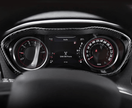 DynaCarbon Hard Carbon Fiber Speedometer Insert 2015 - 2023 Challenger - Speedlogix