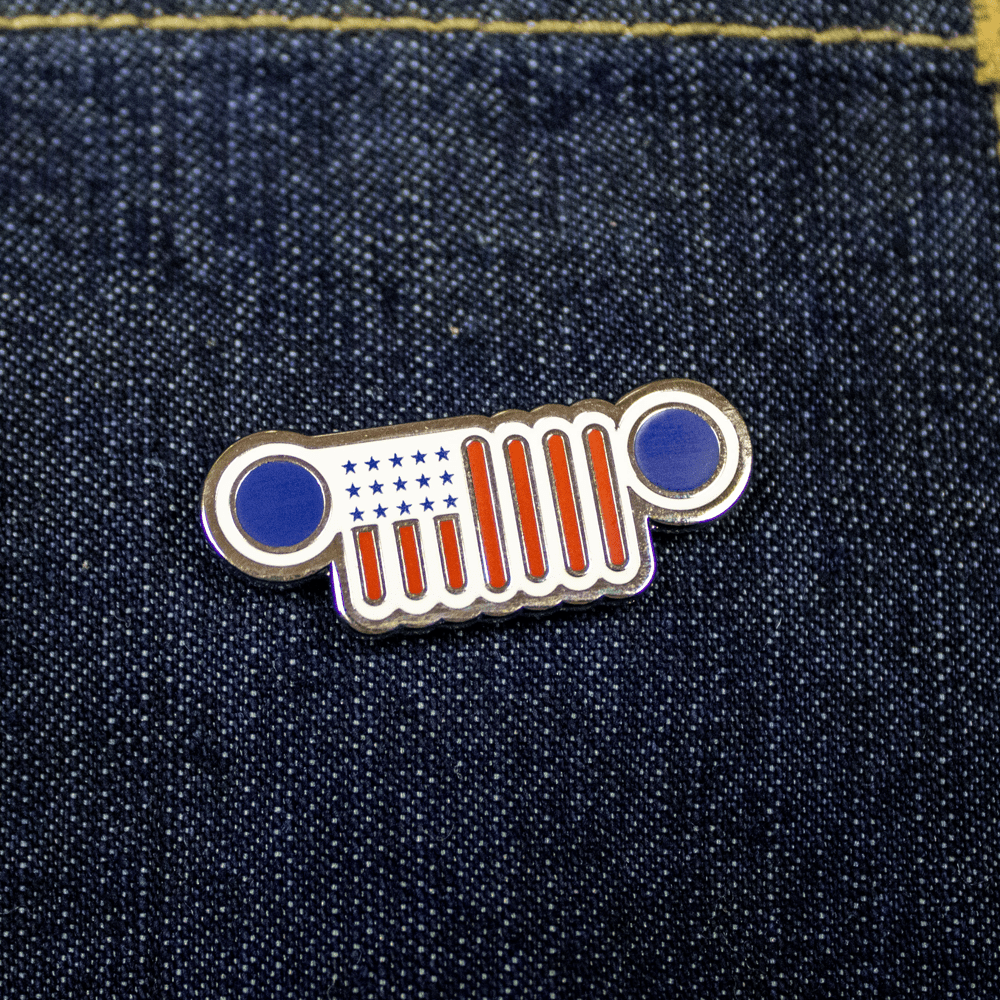 Enamel Pin - Jeep® Flag Grille - Speedlogix