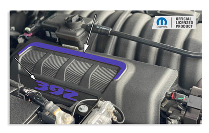 Engine Cover Overlay Decals - 2021 - 2024 Wrangler Unlimited Rubicon 392 - Speedlogix