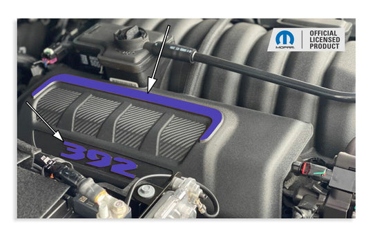 Engine Cover Overlay Decals - 2021 - 2024 Wrangler Unlimited Rubicon 392 - Speedlogix
