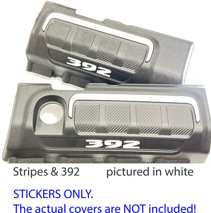 Engine Cover Overlay Decals - 2021 - 2024 Wrangler Unlimited Rubicon 392 - Speedlogix