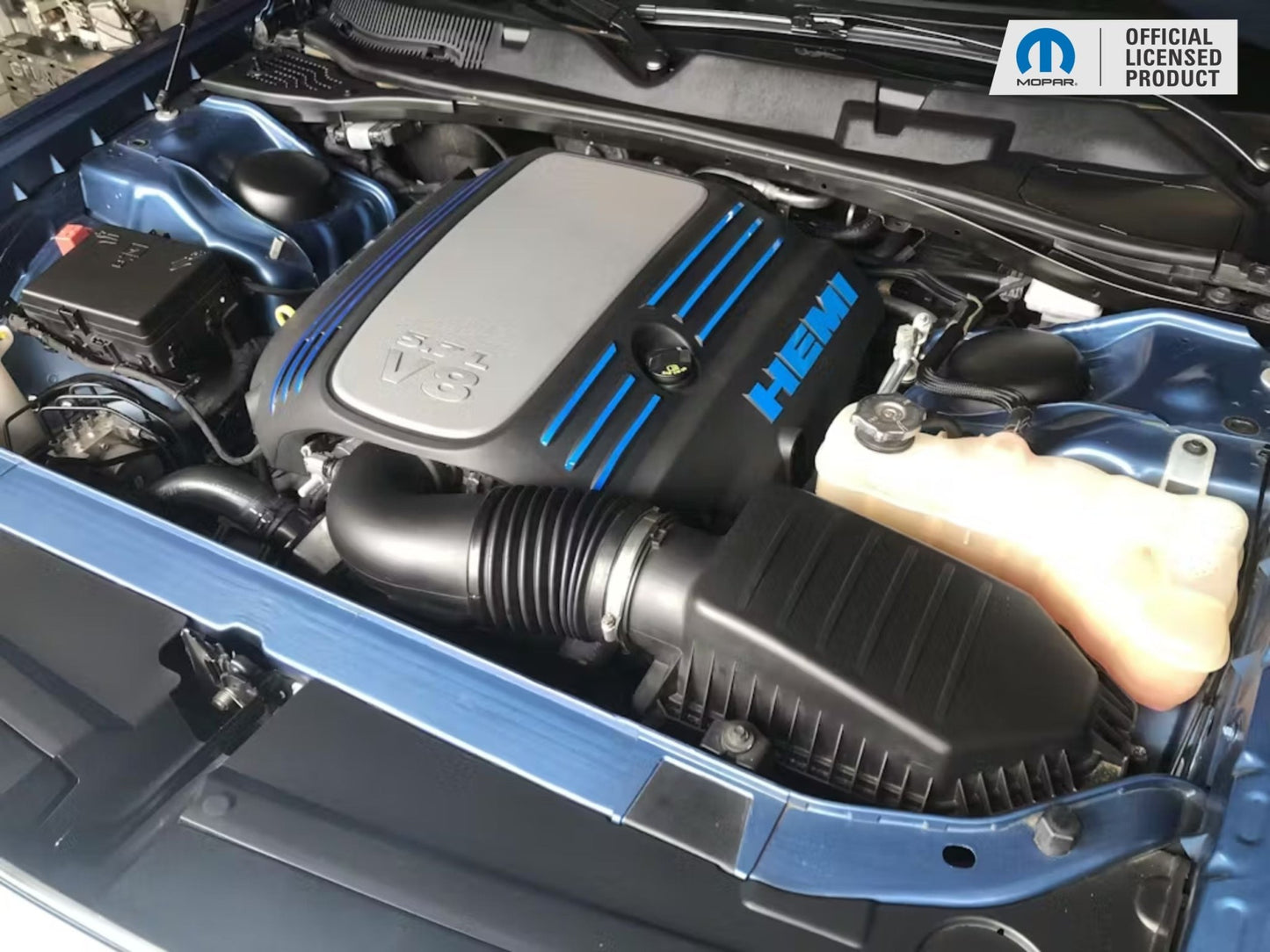 Engine Cover STRIPE Decals - 09 - 23 Challenger 5.7L - Speedlogix