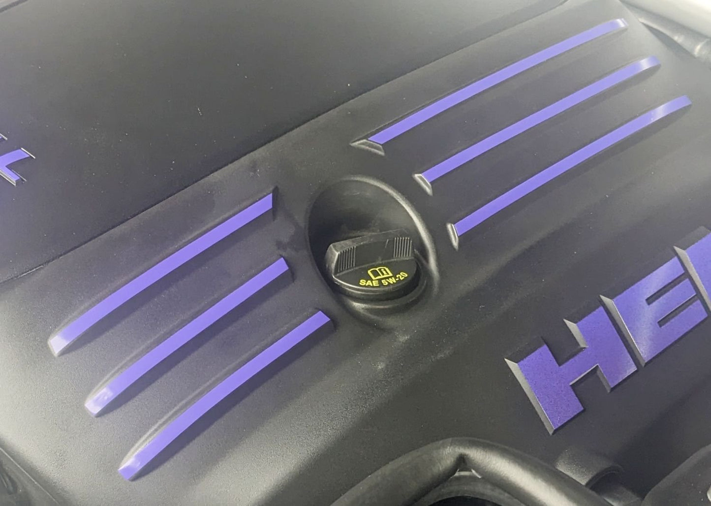 Engine Cover STRIPE Decals - 09 - 23 Challenger 5.7L - Speedlogix