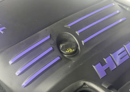 Engine Cover STRIPE Decals - 09 - 23 Challenger 5.7L - Speedlogix