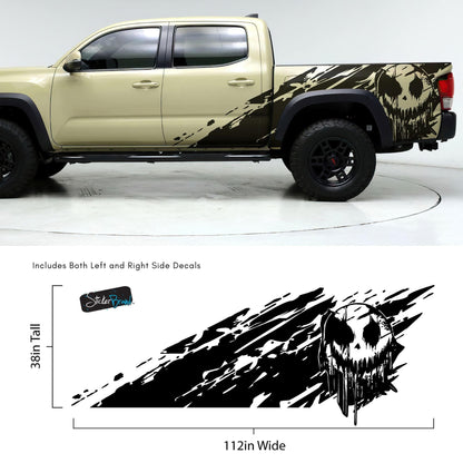 Evil Smiling Face Mud Splash Truck Decal Sticker. 6938 - Speedlogix