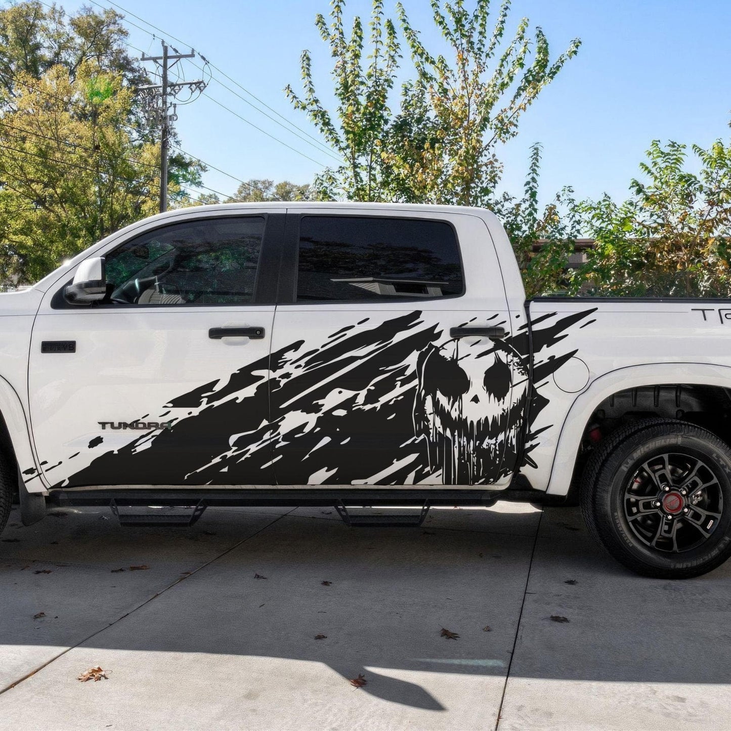 Evil Smiling Face Mud Splash Truck Decal Sticker. 6938 - Speedlogix