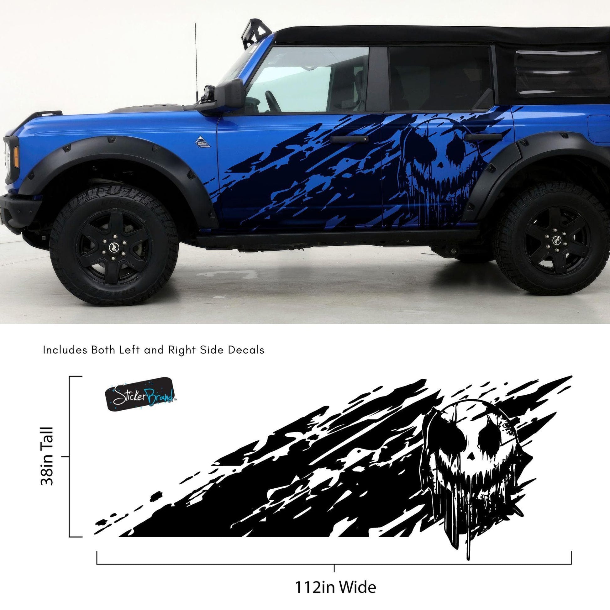 Evil Smiling Face Mud Splash Truck Decal Sticker. 6938 - Speedlogix