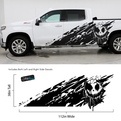 Evil Smiling Face Mud Splash Truck Decal Sticker. 6938 - Speedlogix