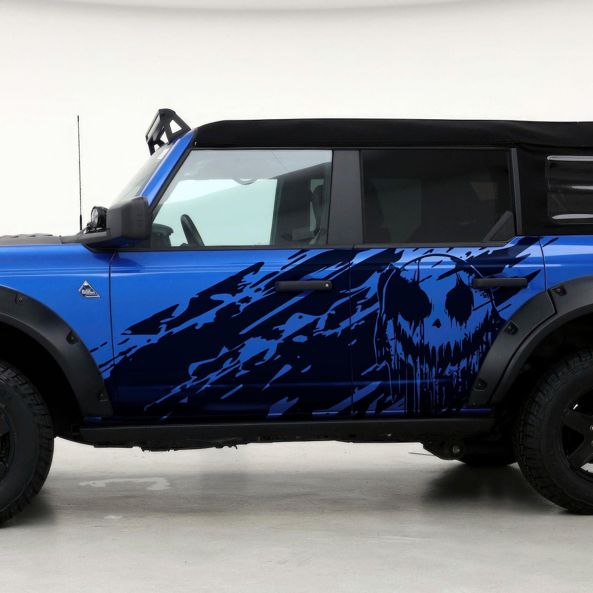 Evil Smiling Face Mud Splash Truck Decal Sticker. 6938 - Speedlogix