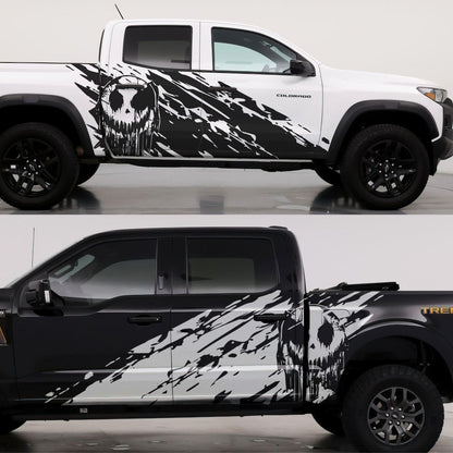 Evil Smiling Face Mud Splash Truck Decal Sticker. 6938 - Speedlogix