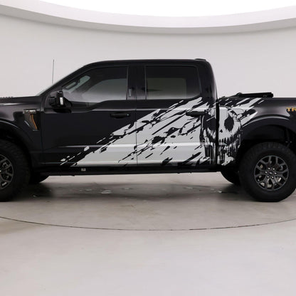 Evil Smiling Face Mud Splash Truck Decal Sticker. 6938 - Speedlogix