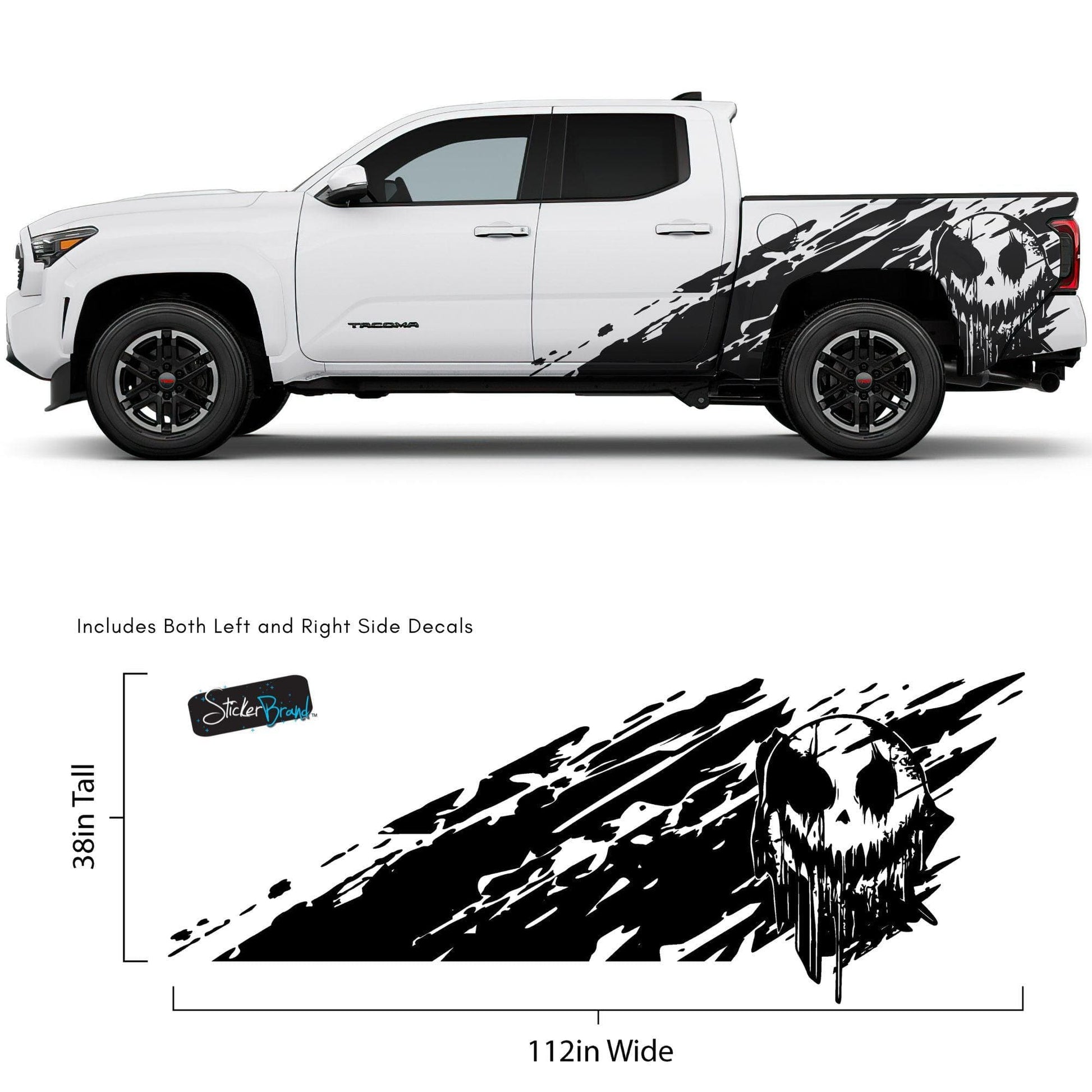Evil Smiling Face Mud Splash Truck Decal Sticker. 6938 - Speedlogix