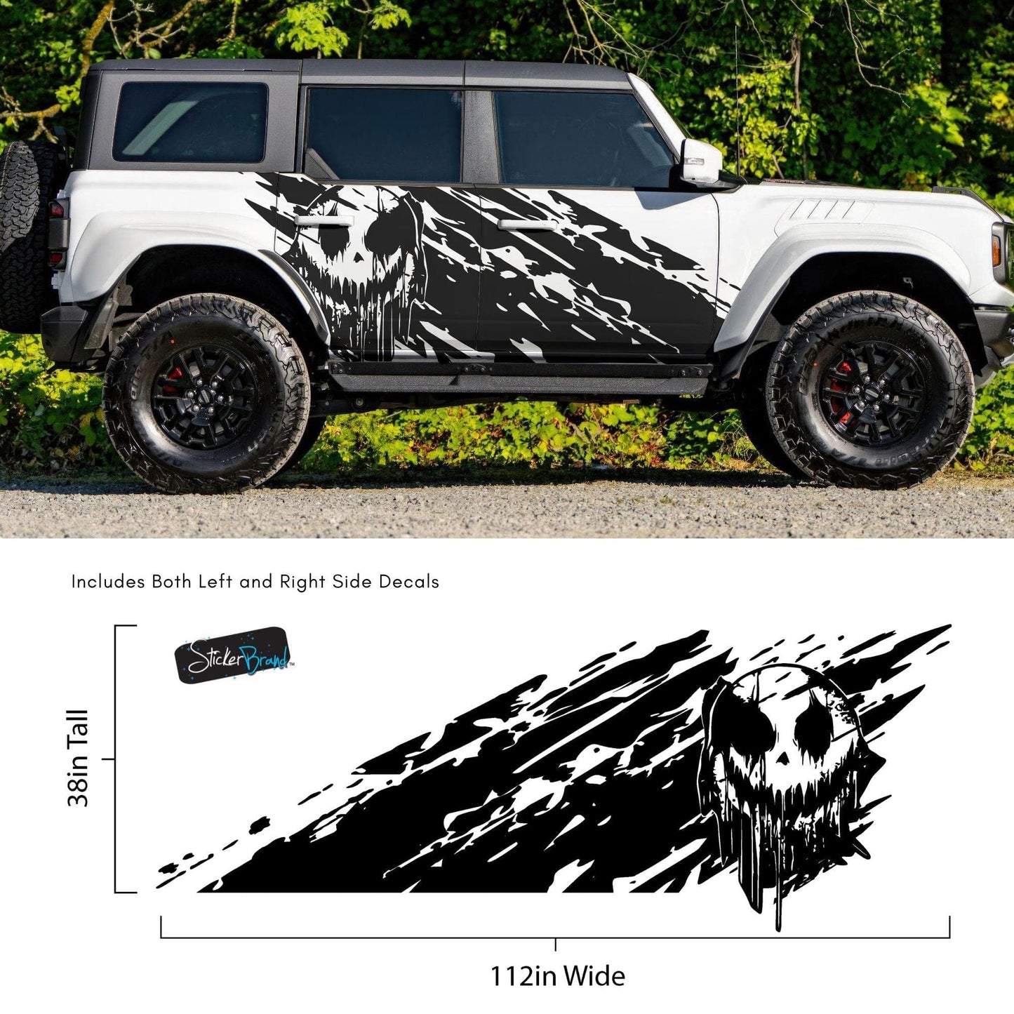Evil Smiling Face Mud Splash Truck Decal Sticker. 6938 - Speedlogix