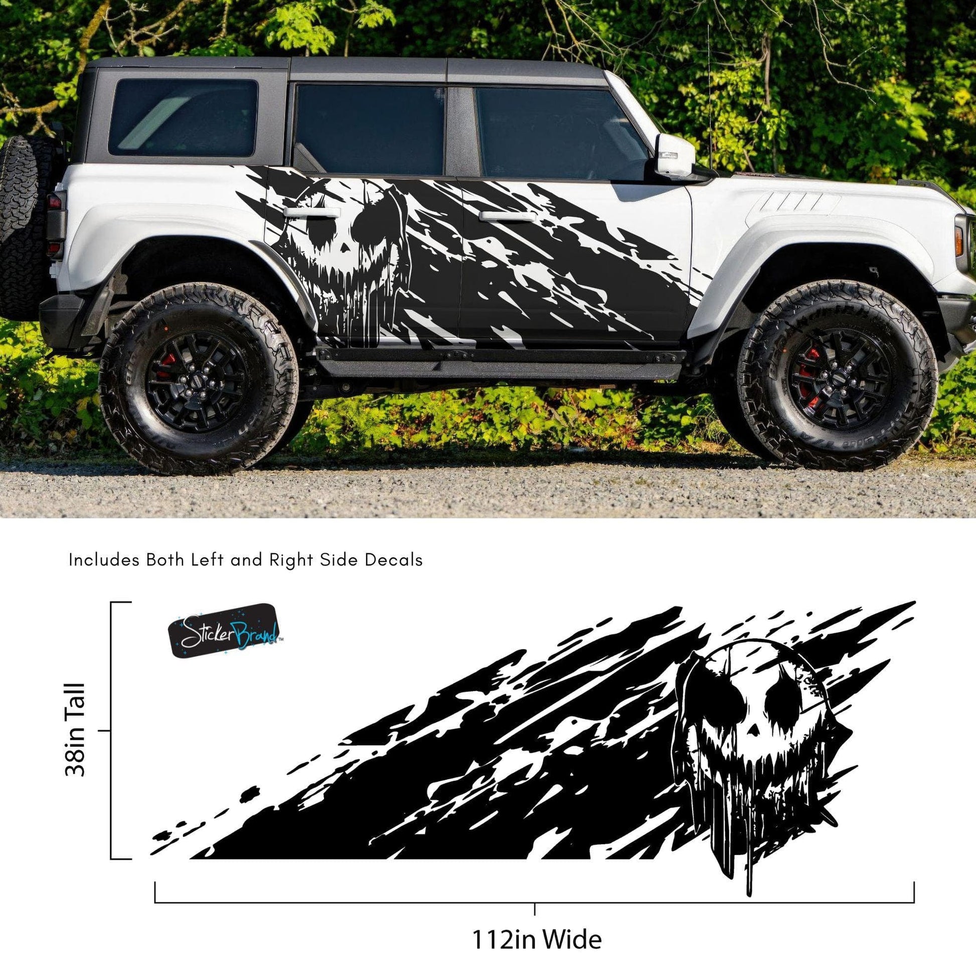 Evil Smiling Face Mud Splash Truck Decal Sticker. 6938 - Speedlogix