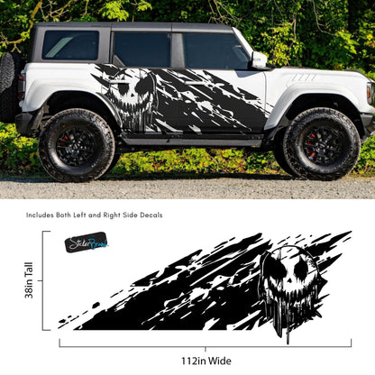 Evil Smiling Face Mud Splash Truck Decal Sticker. 6938 - Speedlogix