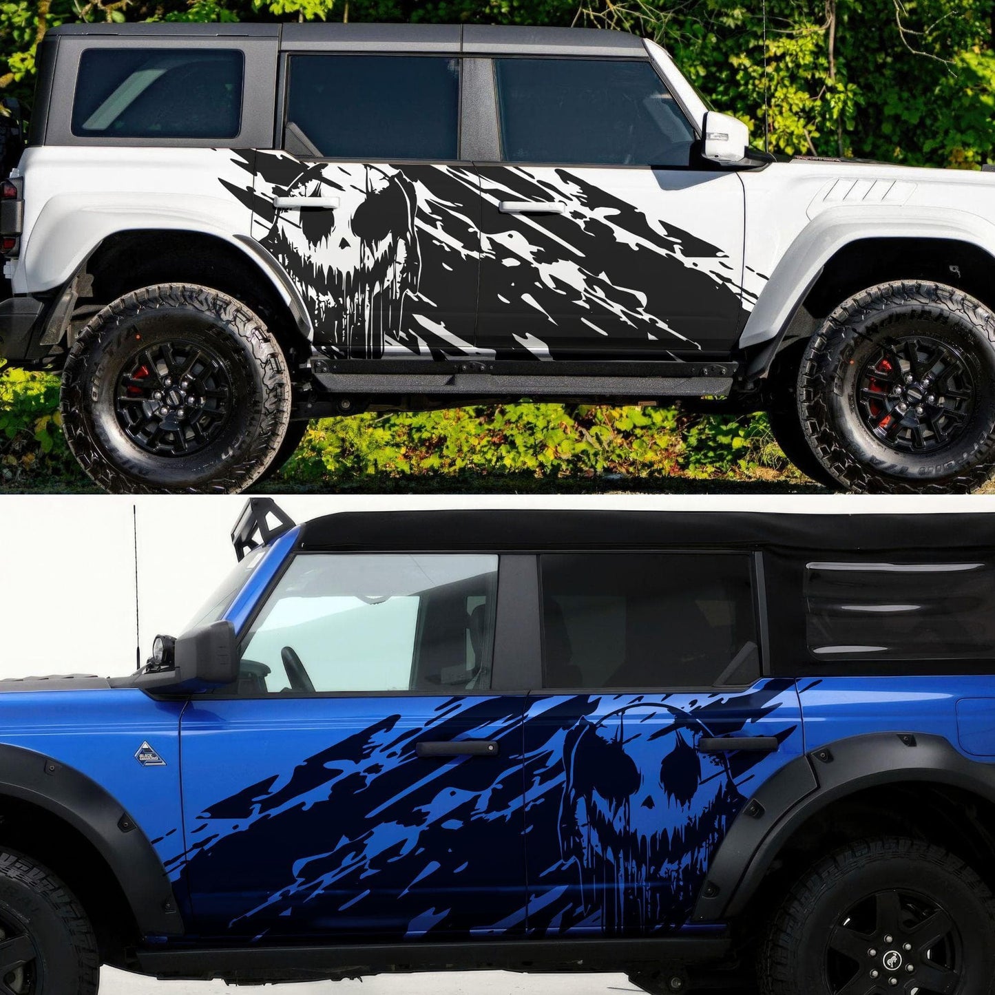 Evil Smiling Face Mud Splash Truck Decal Sticker. 6938 - Speedlogix