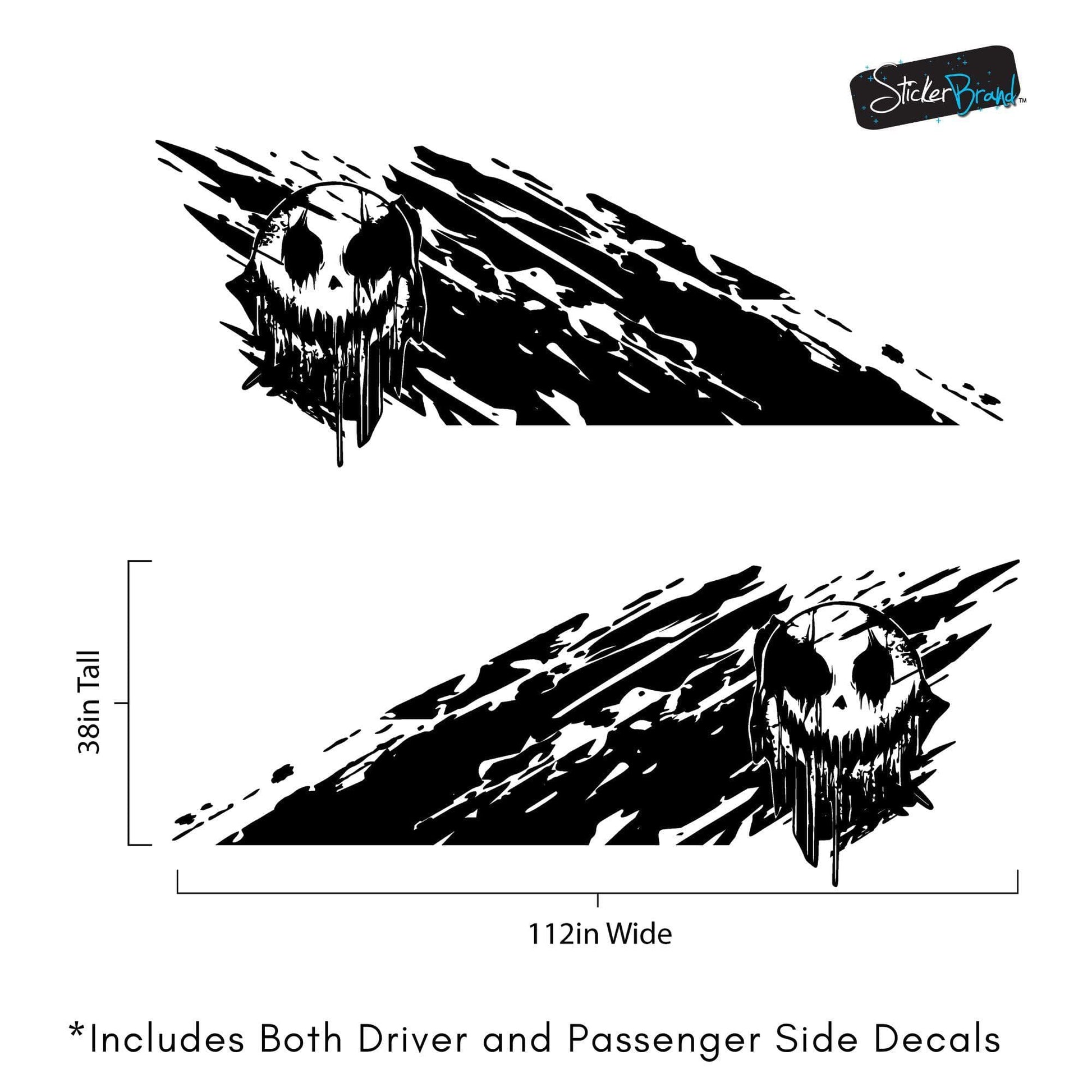 Evil Smiling Face Mud Splash Truck Decal Sticker. 6938 - Speedlogix