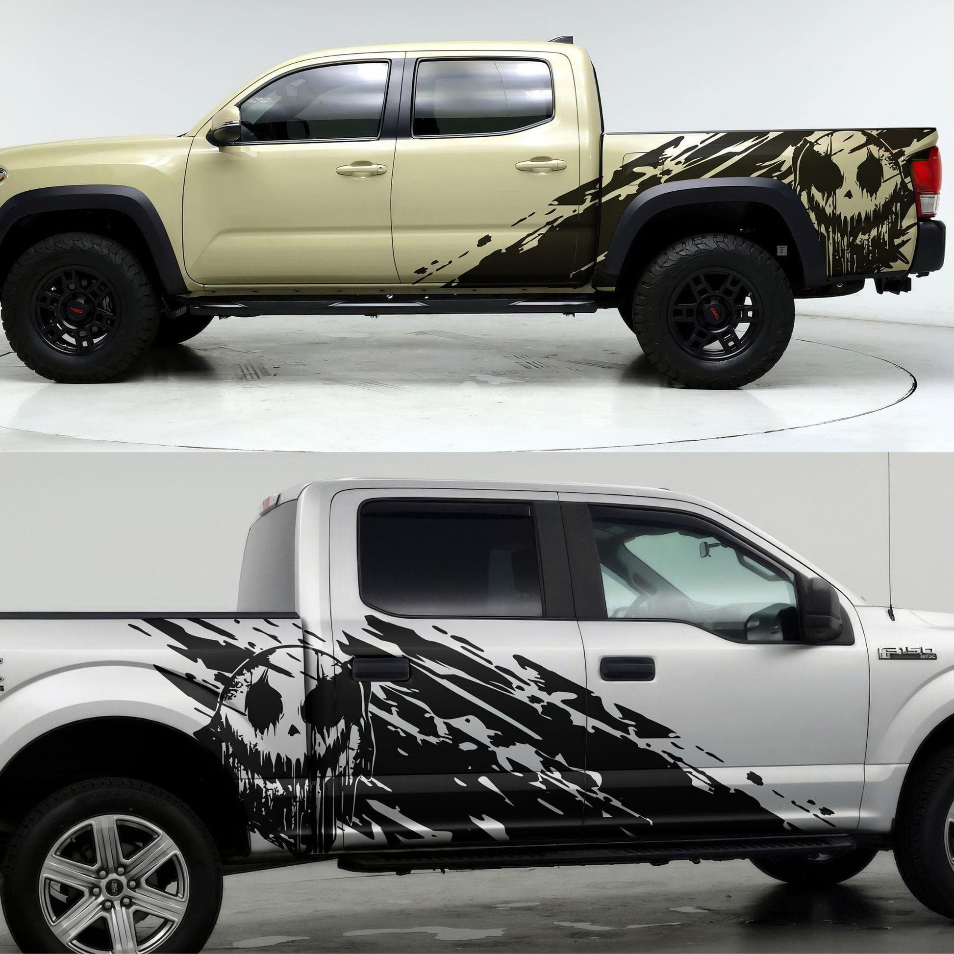 Evil Smiling Face Mud Splash Truck Decal Sticker. 6938 - Speedlogix