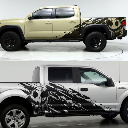 Evil Smiling Face Mud Splash Truck Decal Sticker. 6938 - Speedlogix