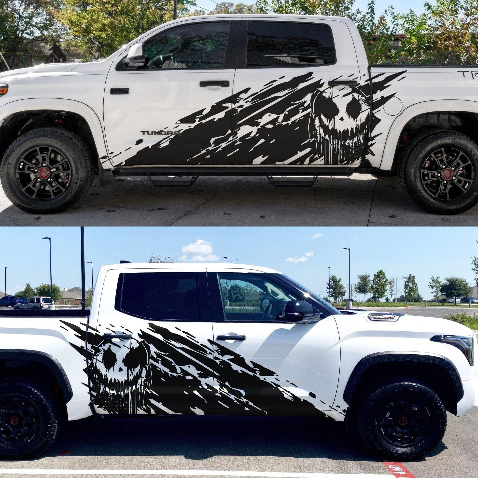 Evil Smiling Face Mud Splash Truck Decal Sticker. 6938 - Speedlogix