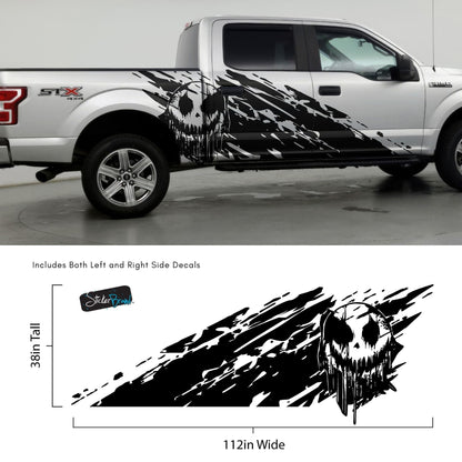 Evil Smiling Face Mud Splash Truck Decal Sticker. 6938 - Speedlogix