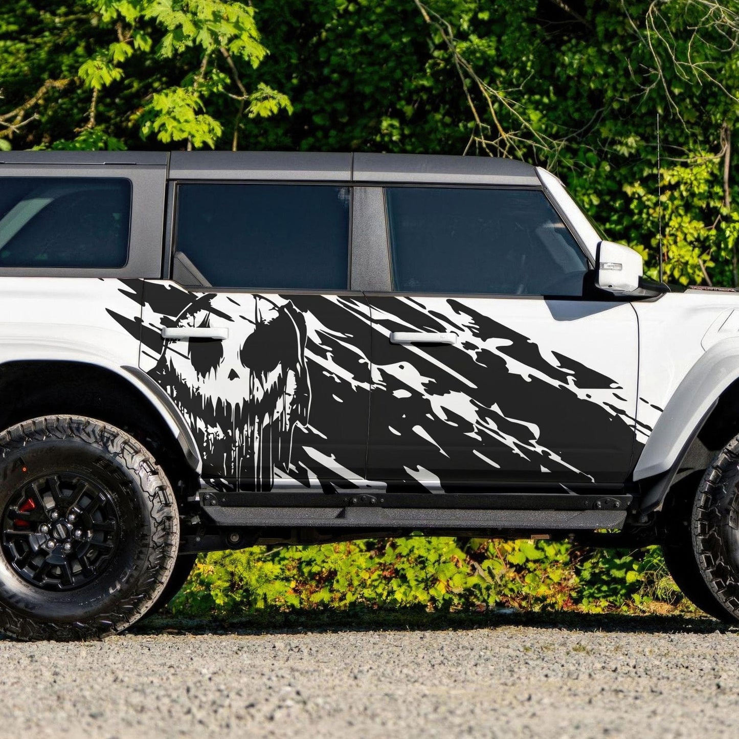 Evil Smiling Face Mud Splash Truck Decal Sticker. 6938 - Speedlogix