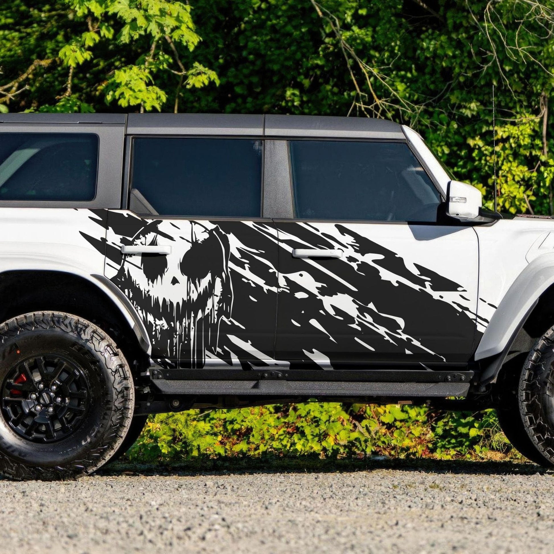 Evil Smiling Face Mud Splash Truck Decal Sticker. 6938 - Speedlogix