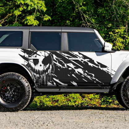 Evil Smiling Face Mud Splash Truck Decal Sticker. 6938 - Speedlogix