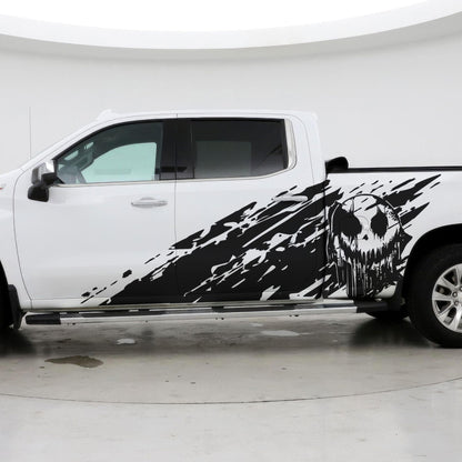 Evil Smiling Face Mud Splash Truck Decal Sticker. 6938 - Speedlogix