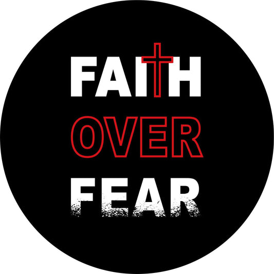 Faith Over Fear Cross Bronco Spare Tire Cover - Speedlogix