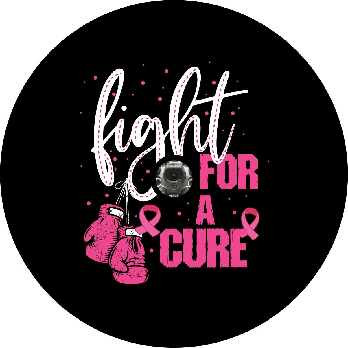 Fight for the Cure Boxing Gloves Bronco Spare Tire Cover - Speedlogix