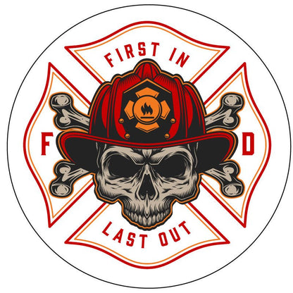 Firefighter Skull Bronco Spare Tire Cover - Speedlogix
