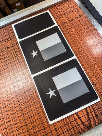 Flag Sun Visor Warning Overlays - 2021+ Bronco / 2024+ Ranger Raptor - Speedlogix