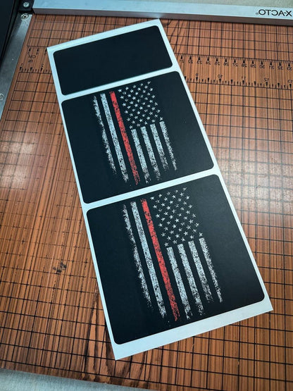 Flag Sun Visor Warning Overlays - 2021+ Bronco / 2024+ Ranger Raptor