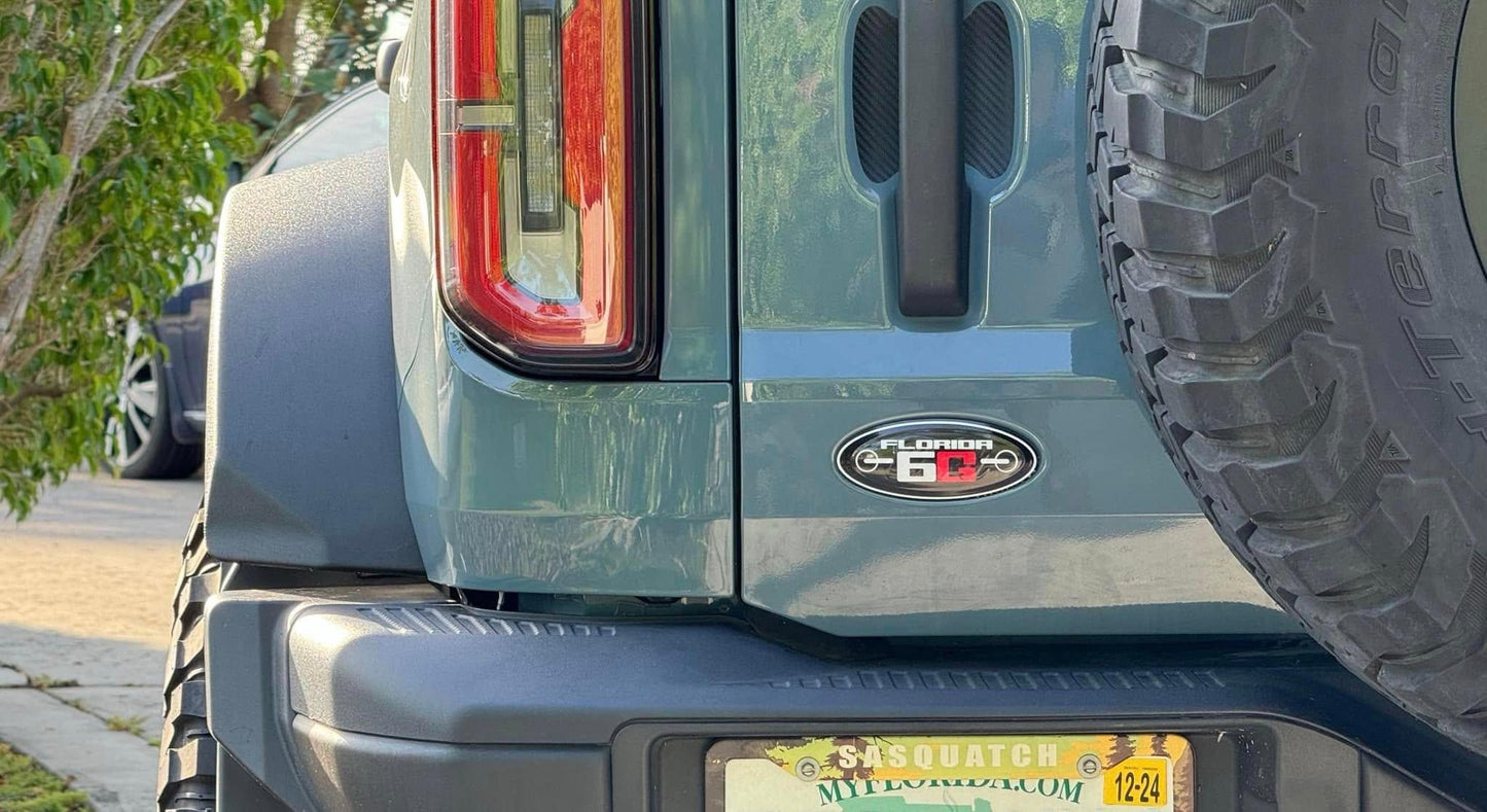 Florida FL6G Club Sticker for Rear Emblem Oval - 2021 - 2024 Bronco / Bronco Sport - Speedlogix