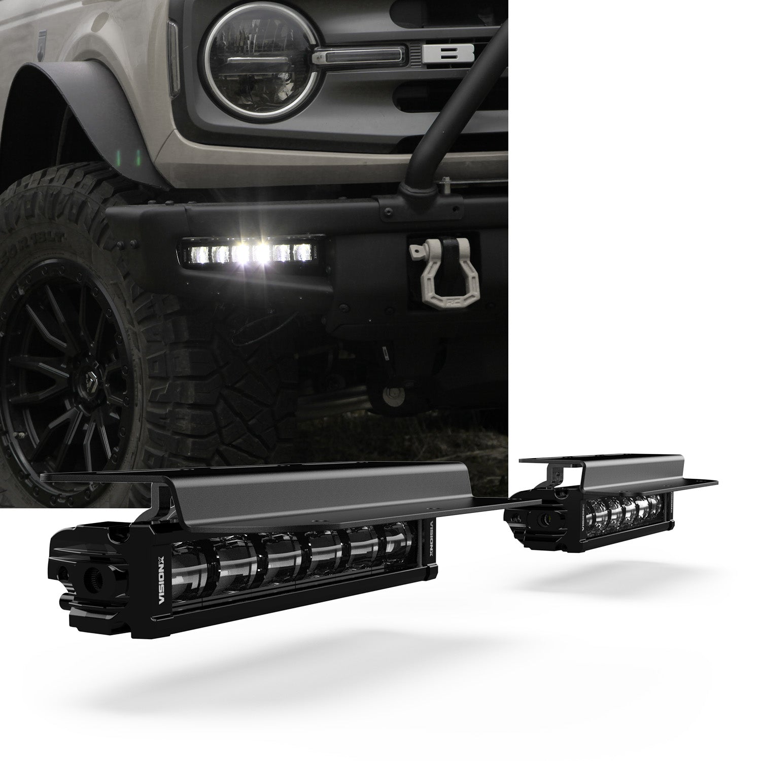 Fog Pocket LED Light Kit - Steel Bumper - Ford Bronco 2021 + - Speedlogix