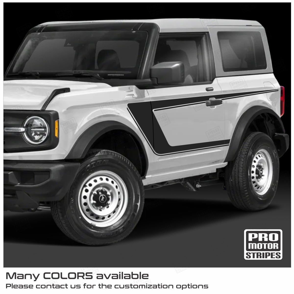 Ford Bronco 2021 - 2024 Full Side Body Accent U - Stripe Decals - Speedlogix