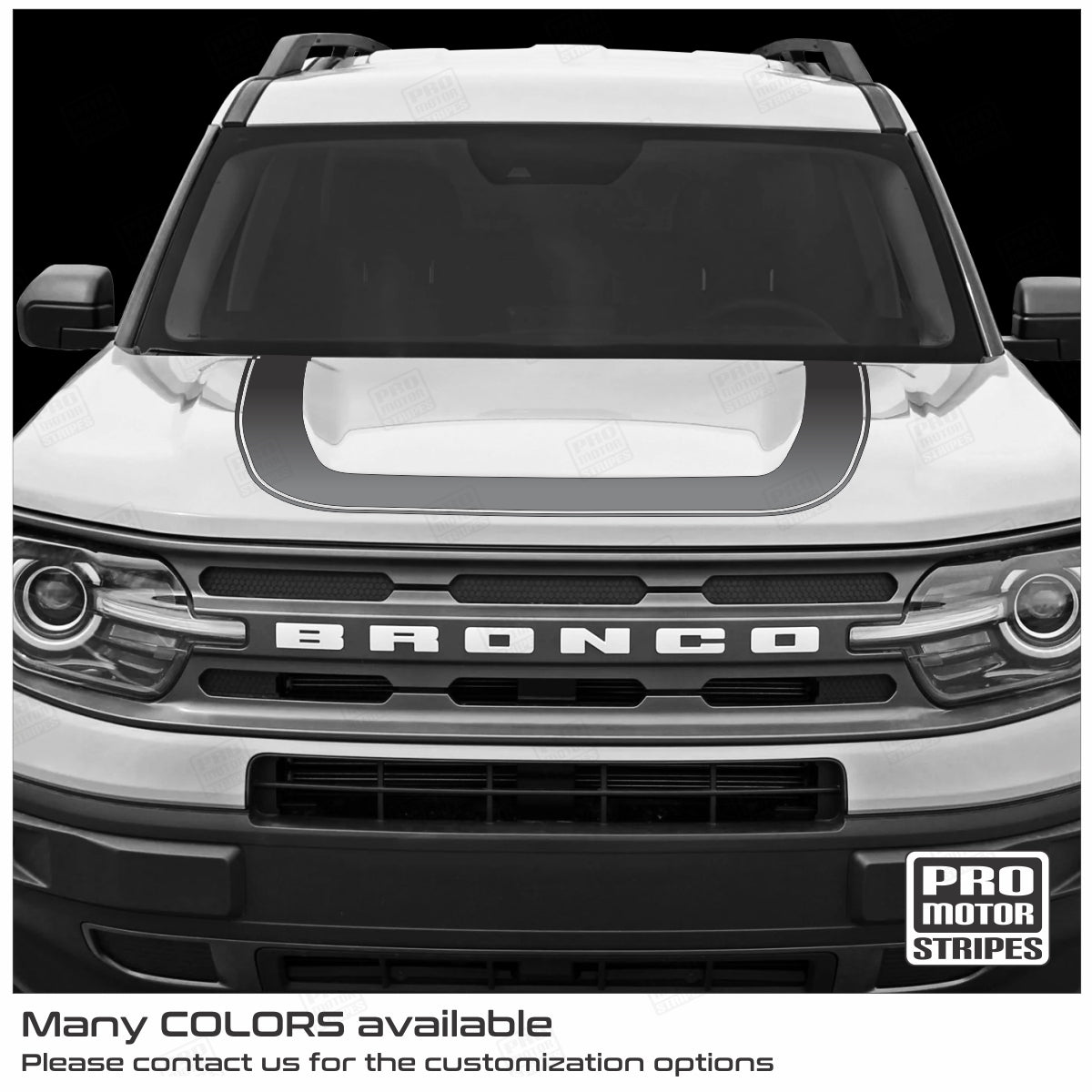 Ford Bronco 2021 - 2024 Hood Accent Decal Sport U - Stripe - Speedlogix