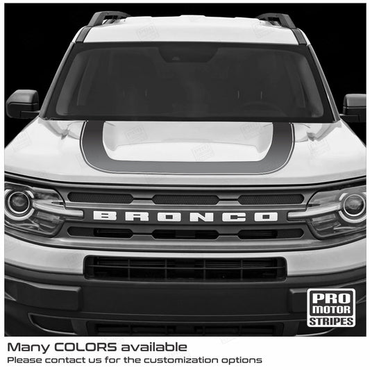 Ford Bronco 2021 - 2024 Hood Accent Decal Sport U - Stripe - Speedlogix