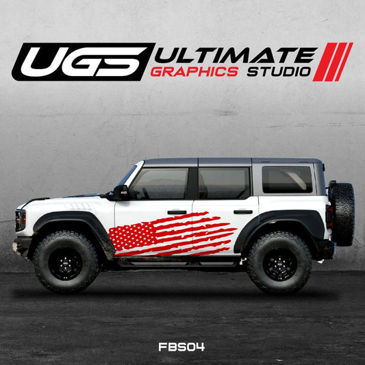 Ford Bronco American Flag Graphics - Speedlogix