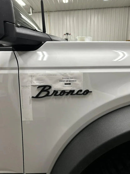 Ford Bronco Cursive Script Metal Emblem Templates - 2021+ Bronco - Speedlogix