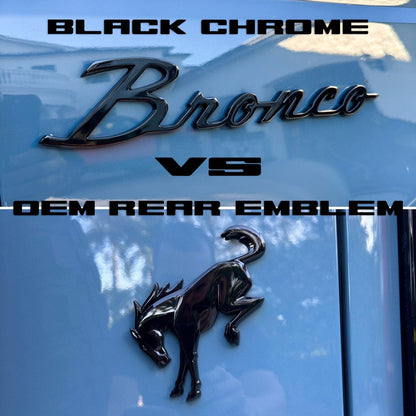 Ford Bronco Cursive Script Metal Emblem Templates - 2021+ Bronco - Speedlogix