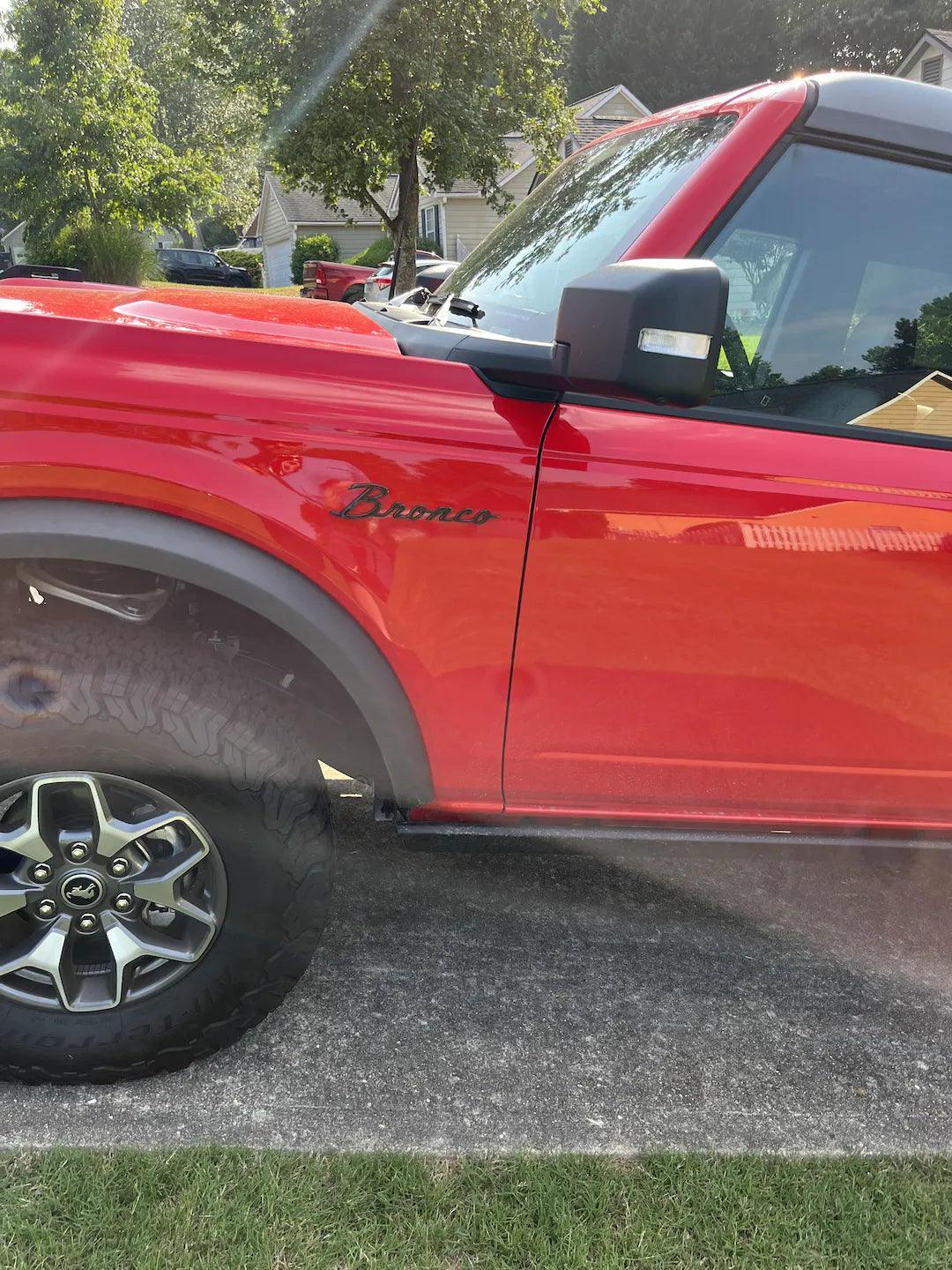 Ford Bronco Cursive Script Metal Emblem Templates - 2021+ Bronco - Speedlogix