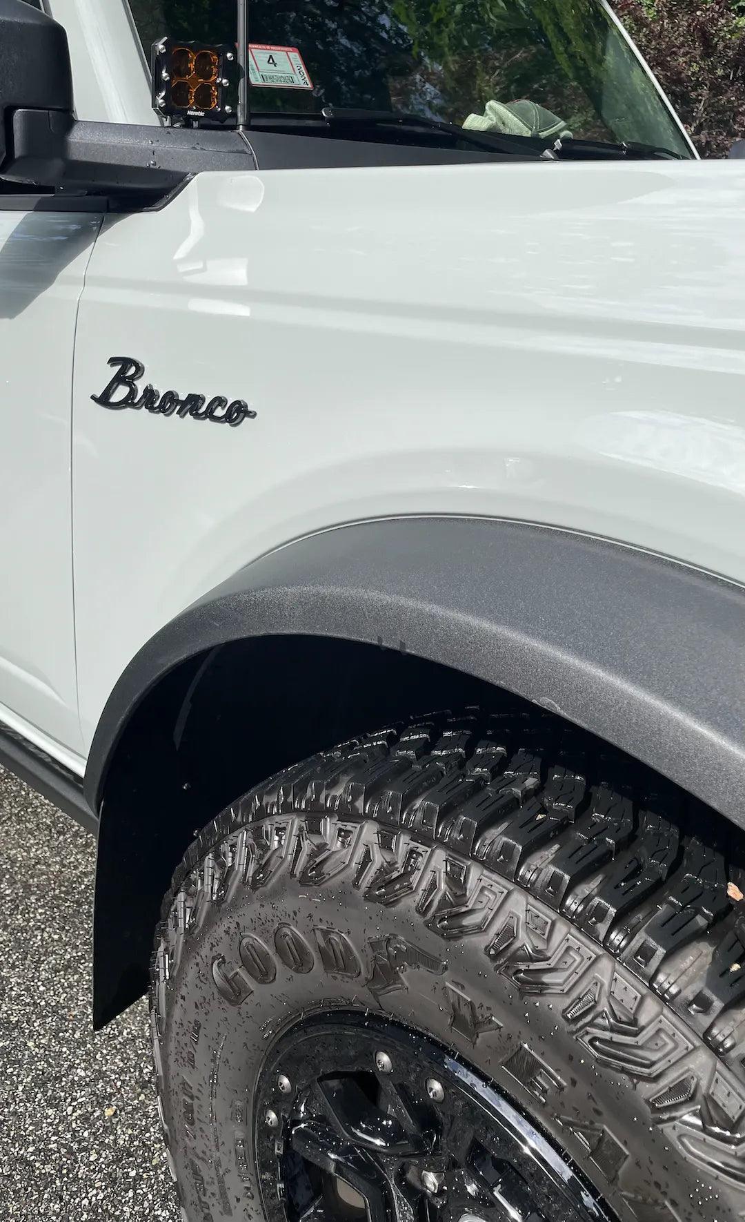 Ford Bronco Cursive Script Metal Emblem Templates - 2021+ Bronco - Speedlogix