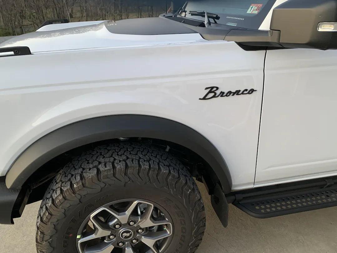 Ford Bronco Cursive Script Metal Emblem Templates - 2021+ Bronco - Speedlogix