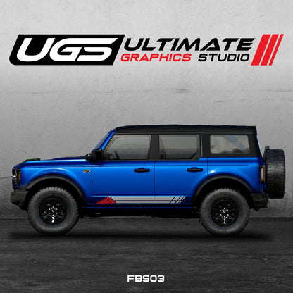 Ford Bronco Graphics 2 Color Mountain Graphics - Speedlogix