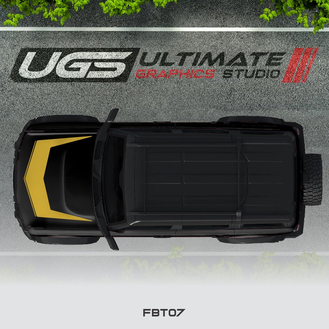 Ford Bronco Hood Graphics 1 Color - Speedlogix